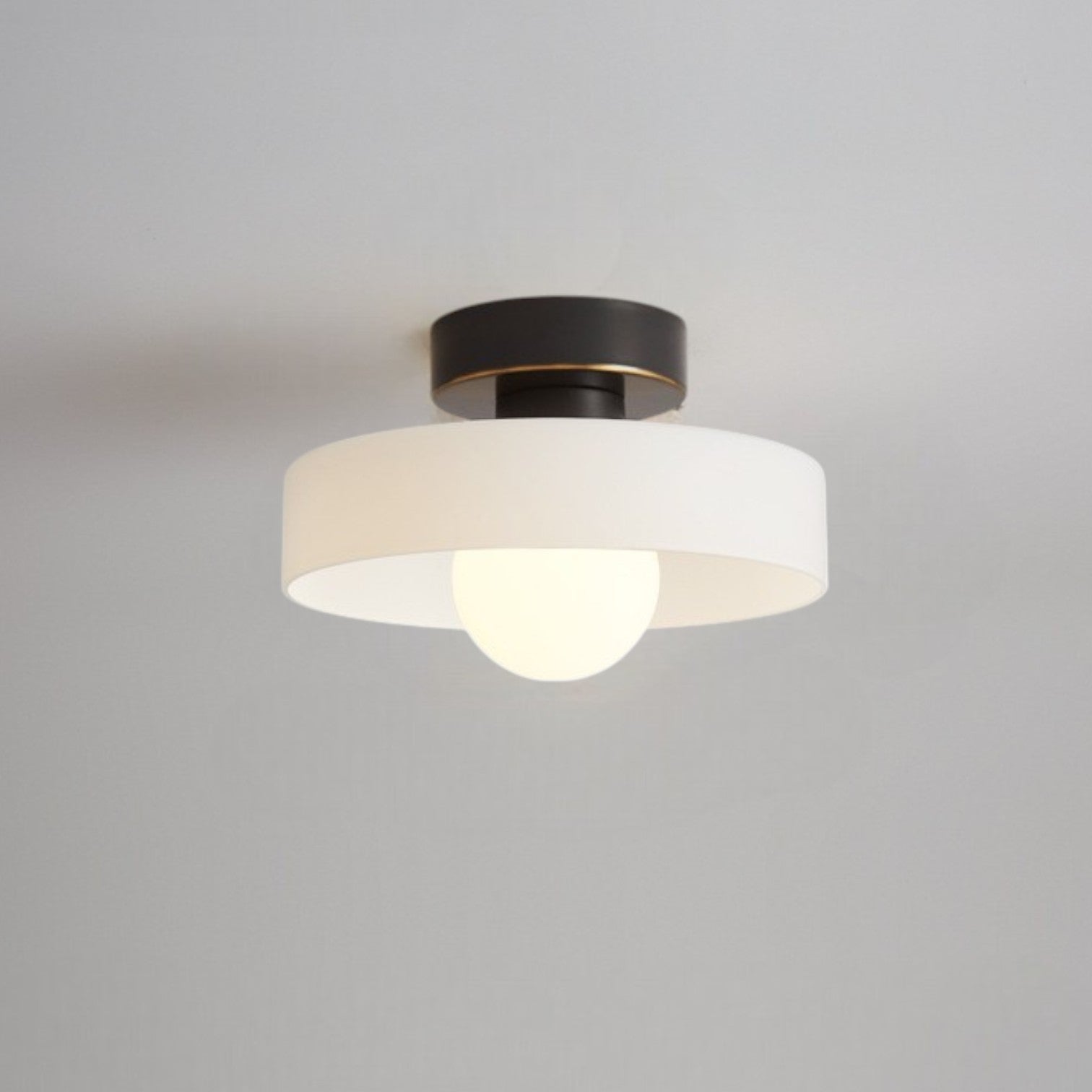 Contemporary Bauhaus Flush Mount Ceiling Light with Soft LED Diffusion | Stylish Illumination for Modern Interiors