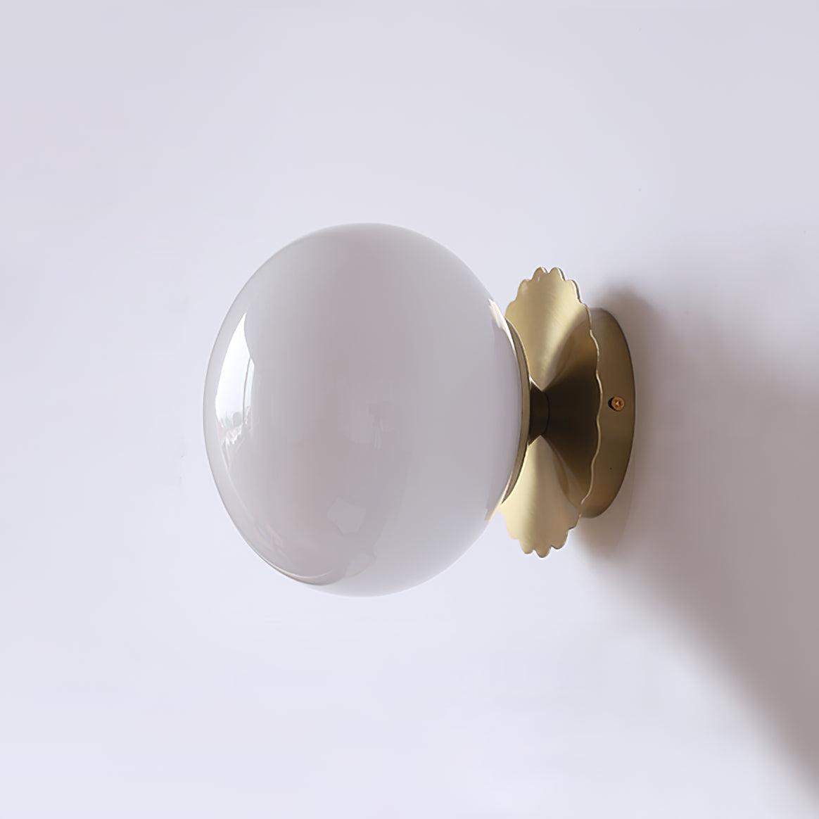 Modern Marshmallow Wall Sconce with Pink Glass Diffuser | Stylish Lighting for Contemporary Decor